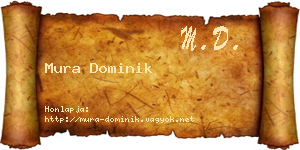 Mura Dominik névjegykártya